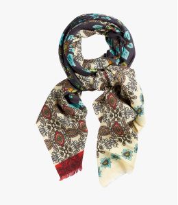 IBIS Women's Silk Wool Scarf 70x190 cm Storiatipic - 5