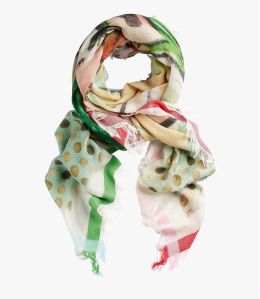 LOUISE Large square scarf in Wool, cotton, modal for Women 140 x 140 CM - 17