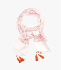 PERLA Women's Silk Cotton Scarf 100 x 200 CM - 8