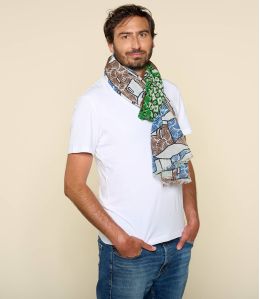 FREDY Men's Cotton Scarf 100 x 200 CM - 5