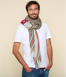 JULES Men's Cotton Jacquard Scarf 100 x 200 CM - 1