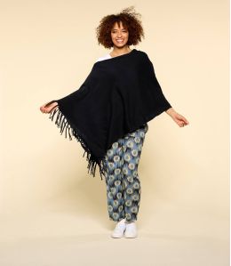 BLACK PONCHO Women's Cotton Poncho - 1