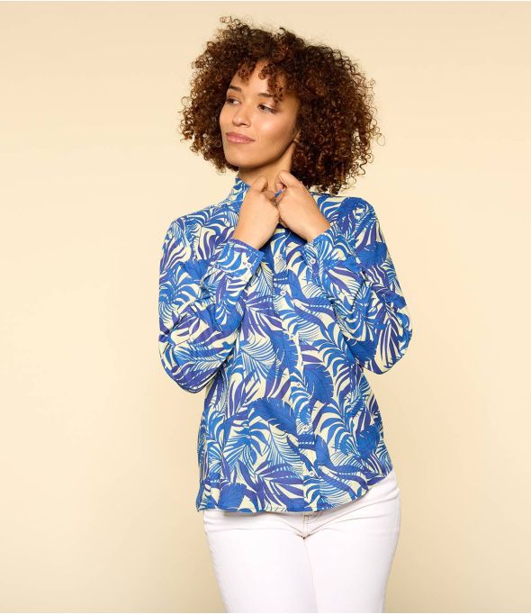 BONI THAÏS INDIGO Women's Modal Shirt - 1