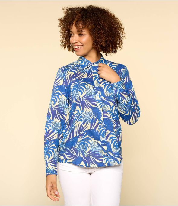 BONI THAÏS INDIGO Women's Modal Shirt - 1