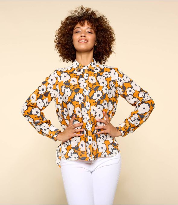 FRAN AZALÉ ORANGE Women's Modal Shirt - 1