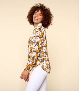 FRAN AZALÉ ORANGE Women's Modal Shirt - 2