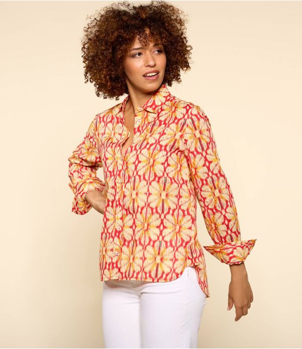 FRAN BOHO RED Modal Shirt for Women - 1