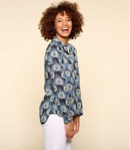 FRAN JADE BLUE Modal Shirt for Women - 2