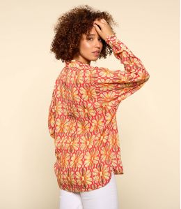 COSY BOHO RED Women's Cotton Shirt - 1