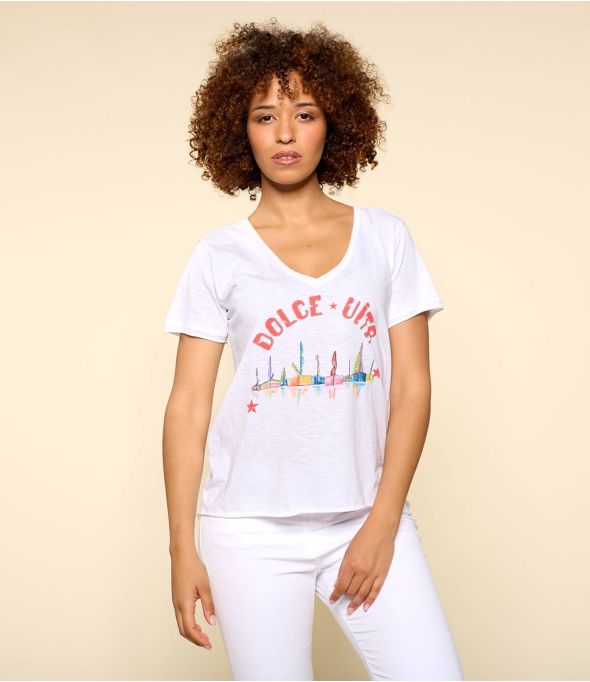 VITA WHITE M-G Organic Cotton T-Shirt for Women - 1