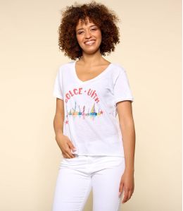 VITA WHITE M-G Organic Cotton T-Shirt for Women - 2