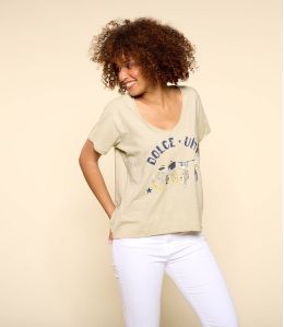 VITA BEIGE M-E Organic Cotton T-Shirt for Women - 1