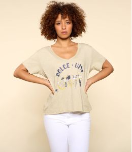 VITA BEIGE M-E Organic Cotton T-Shirt for Women - 2