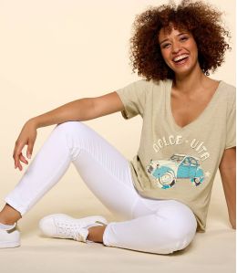 VITA BEIGE M-F Organic Cotton T-Shirt for Women - 1