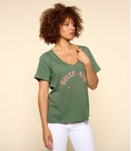 VITA KHAKI B Organic Cotton T-Shirt for Women - 2