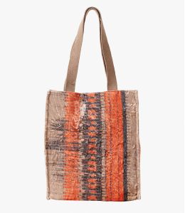 CARRY VELVET ORANGE Women's Viscose, Cotton Bag 35 x 33 x 10 cm - 1