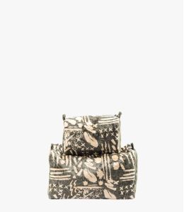 COSM VELVET KHAKI Women's Viscose, Cotton Clutch 26 x 14 x 14 cm/17 x 7 x 11 cm - 1