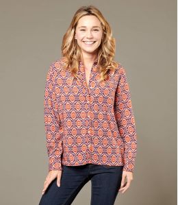 FRAN KALEI CARMINE Viscose Shirt for Women - 1