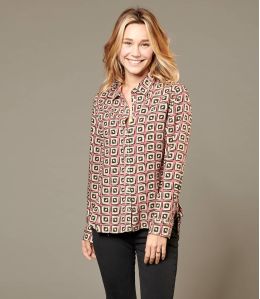 FRAN KARO ROSE Women's Viscose Shirt - 1