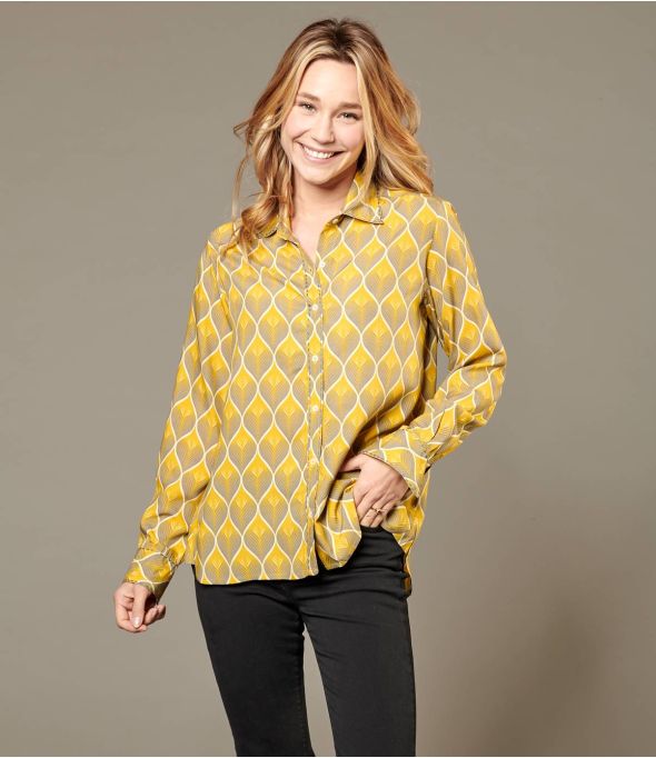 FRAN PAON JAUNE Viscose Shirt for Women - 1