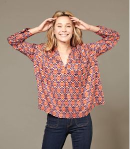 SARA KALEI CARMINE Viscose Blouse for Women - 1