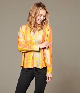 SARA PIANO YELLOW Viscose Blouse for Women - 1