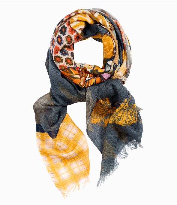 GINETE Wool, silk scarf for Women 70 x 190 cm - 4