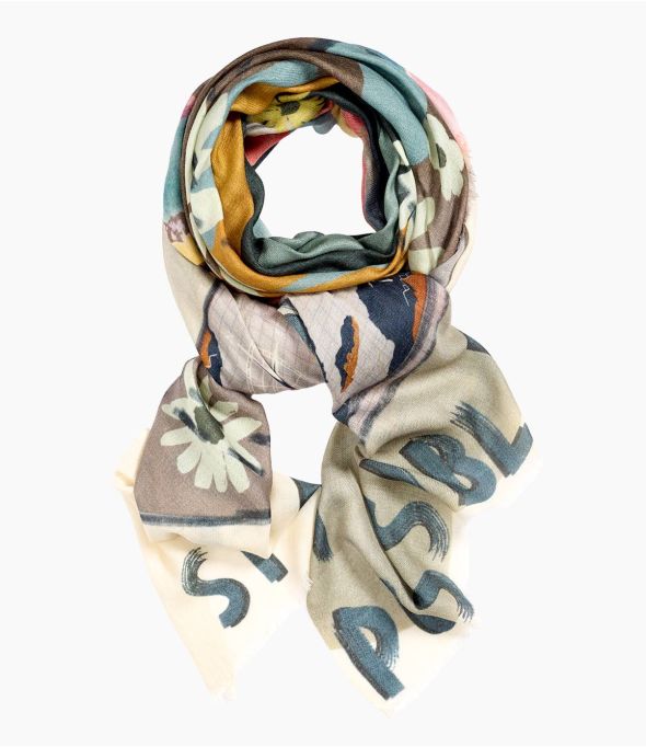 JANET Women's Silk Wool Scarf 100 x 200 cm - 1