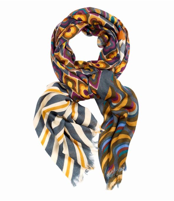 CECILE Wool, silk scarf for Women 70 x 190 cm - 6