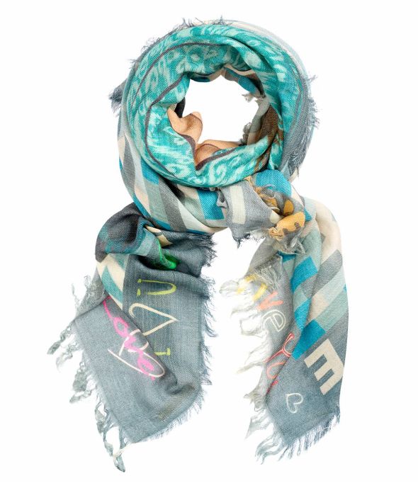 PEPITA Large Wool Square Scarf, Cotton for Women 140 x 140 cm - 1