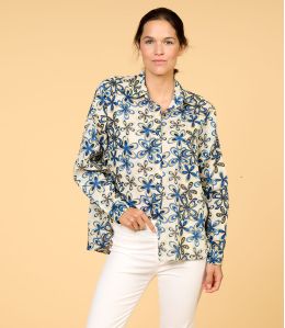 COSY DAISY BLUE in cotton for Women - 1