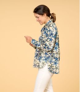 COSY DAISY BLUE in cotton for Women - 2