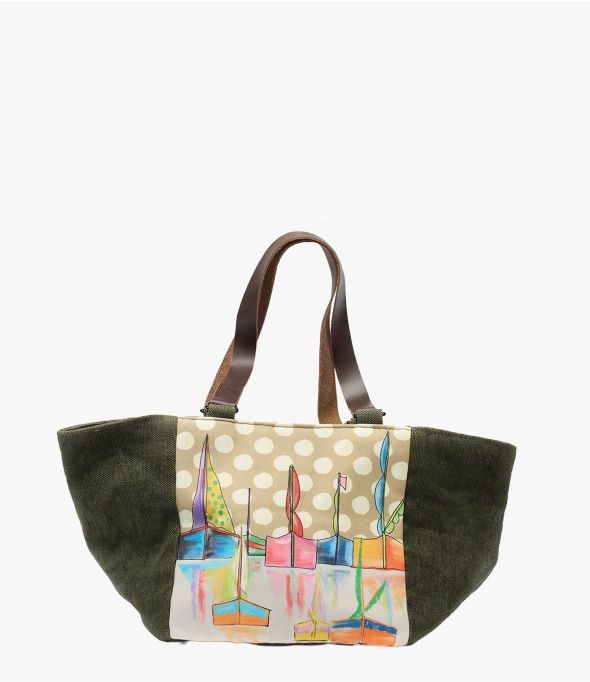 TOBY GAELLE in Jute, Cotton, Polyester, Leather, Embroidery for Women 25x25x25cm - 1