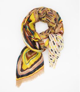 ADJA Wool scarf, embroidery - 7