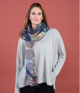 DEBRA Wool, Silk Scarf - 13