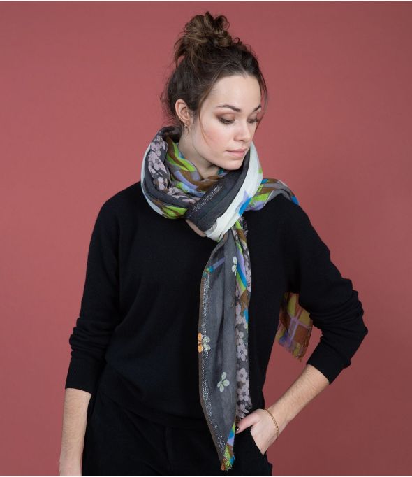 KANDY Wool Scarf, Lurex - 1