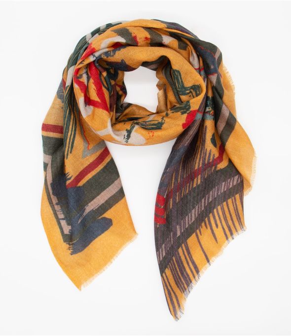 FOLK Wool, Silk Scarf - 1