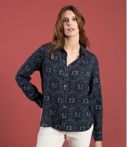 FRAN MARGOT NAVY Viscose Shirt - 1