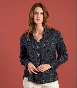 FRAN MARGOT NAVY Viscose Shirt - 2