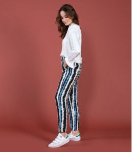 LENY LUCE NAVY Viscose Pants - 2