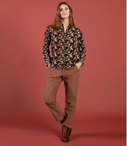 LENY VELVET CAMEL Cotton Pants - 1