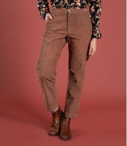 LENY CAMEL VELVET Cotton Pants - 2