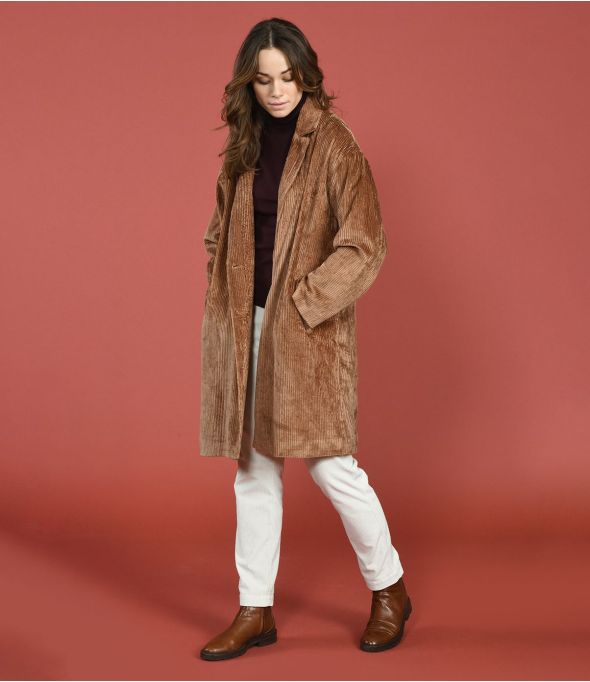 LIV VELVET CAMEL Cotton Coat - 1