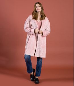 LIV PINK VELVET Cotton Coat - 2