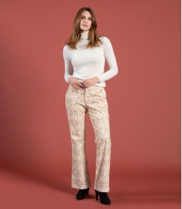 SASHA VELVET MARGOT ROSE Cotton Pants - 3