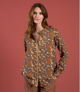 ALEX LAGOON BROWN Modal Blouse - 1