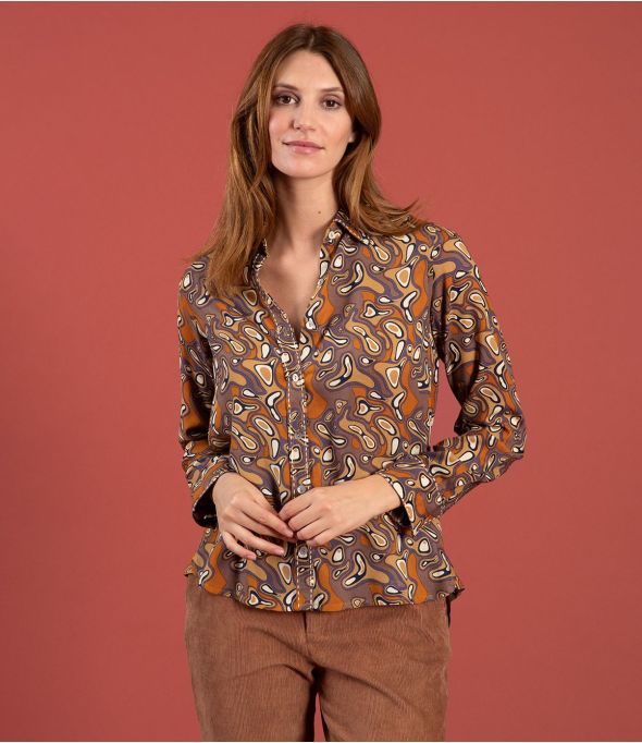 FRAN LAGON BROWN Modal Shirt - 1