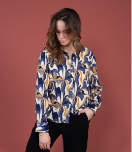 FRAN SEVENTY BLUE Modal Shirt - 1