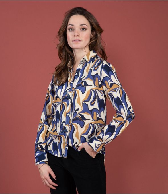 FRAN SEVENTY BLUE Modal Shirt - 1