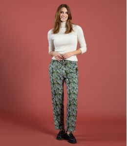 LENY LAGOON GREEN Viscose Pants - 1